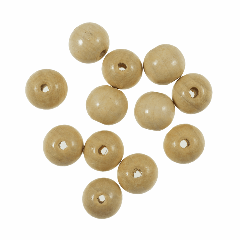Beech Wood Beads | 15mm | Trimits - This is Knit