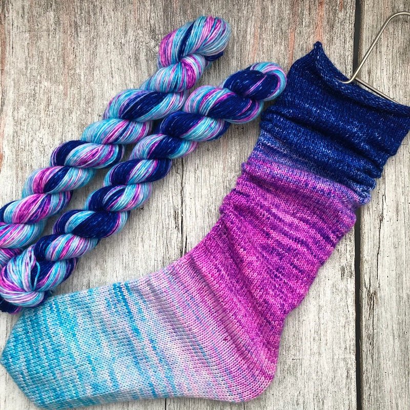 Deconstructed Fade Sock | Shirley Brian Yarns - This is Knit