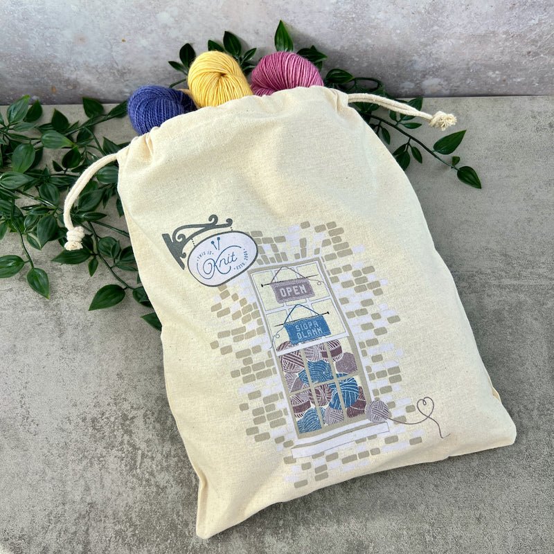 Drawstring Project Bag | This is Knit Shop Front - This is Knit