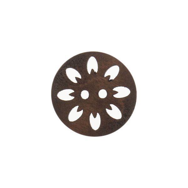 Eco Wood 2 Hole 12mm Flower Cut Out | G467112\29 - This is Knit