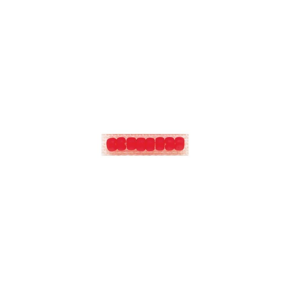Glass Beads - Size 6/0 - Frosted Red - 16617 - This is Knit