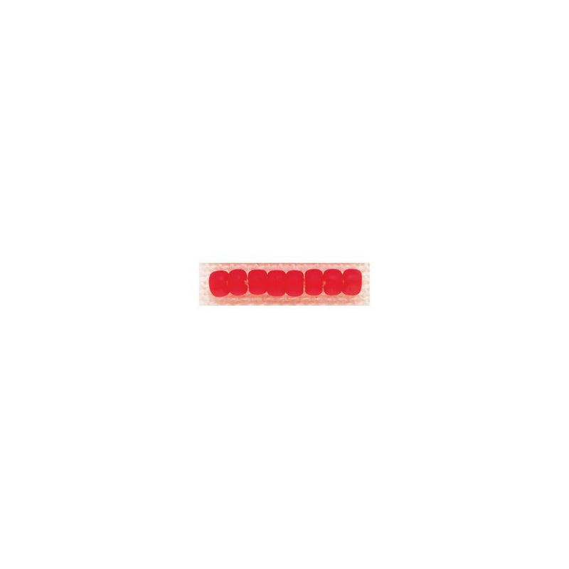 Glass Beads - Size 6/0 - Frosted Red - 16617 - This is Knit