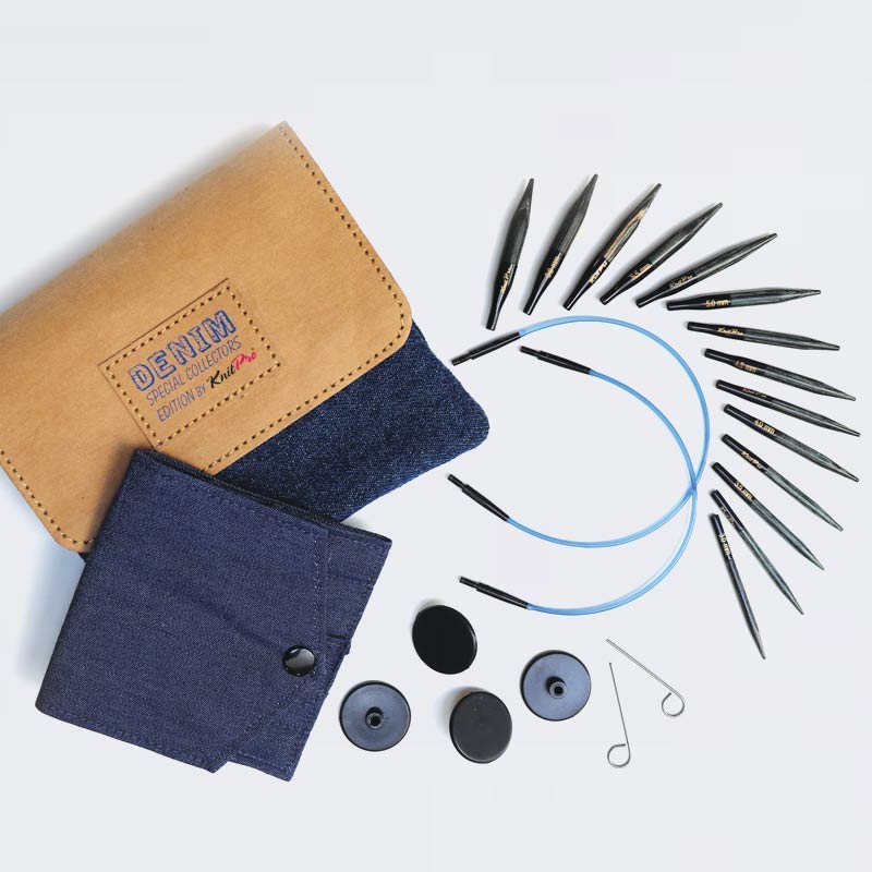 Indigo Wood Mini Interchangeable Needles Set | Knit Pro - This is Knit