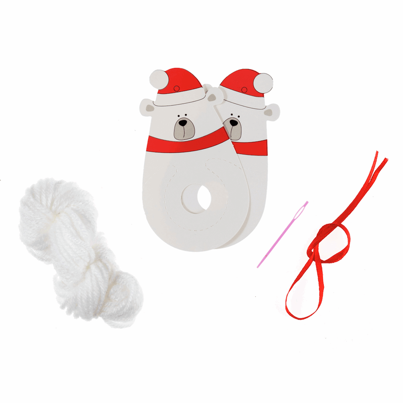 Pom Pom Decoration Kit - Christmas Polar Bear | Trimits - This is Knit