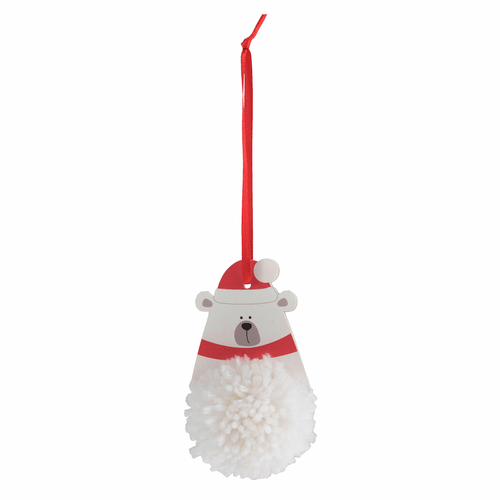 Pom Pom Decoration Kit - Christmas Polar Bear | Trimits - This is Knit