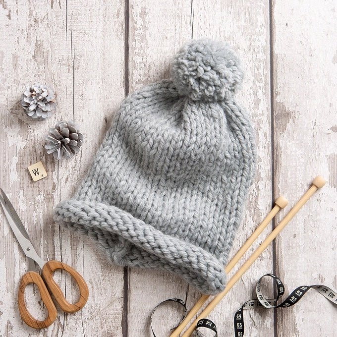 Pom Pom Hat Knitting Kit| Wool Couture Company - This is Knit
