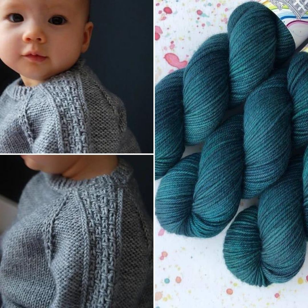 Sagano Baby Sweater Kit | Townhouse Yarns - This is Knit