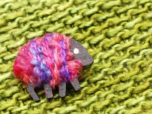 Sheep Brooch | Lizzy C - This is Knit