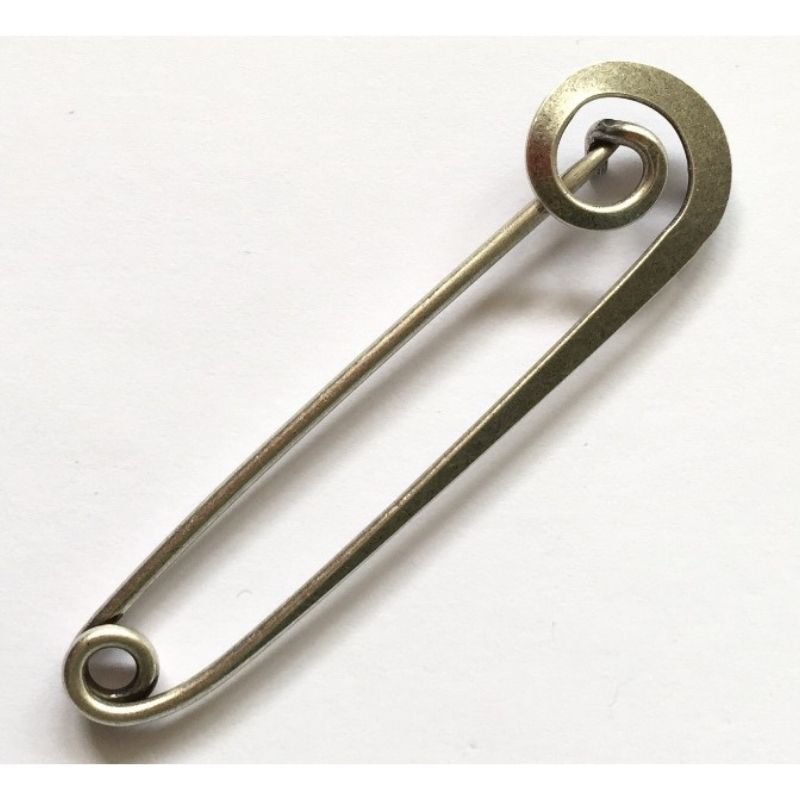 Silver Coloured Hand Made Metal Shawl Pin | TGP272 - This is Knit