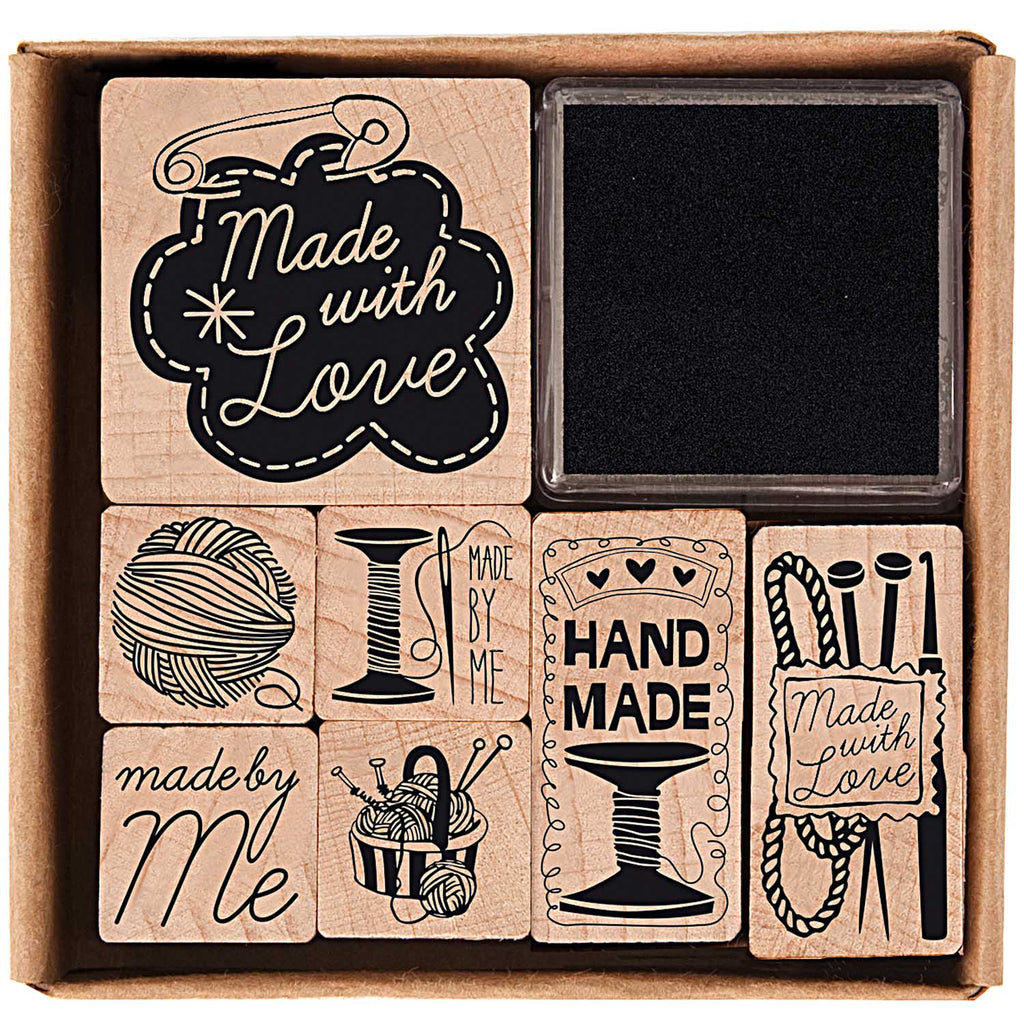 Stamp Set - "Hand Made" - This is Knit