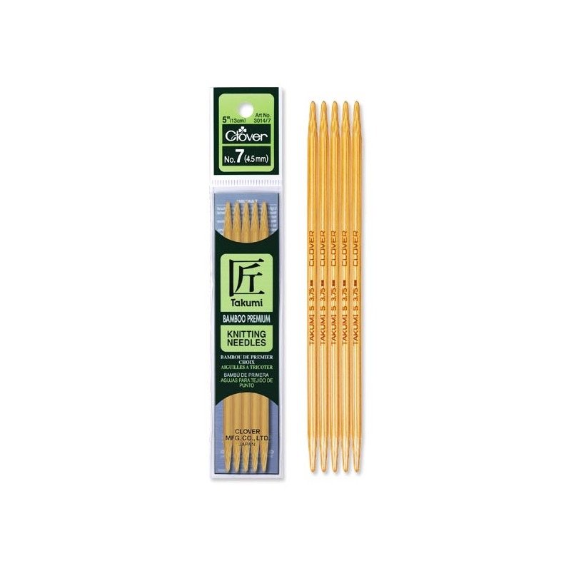 Takumi Bamboo DPNs - 20cm | Clover - This is Knit